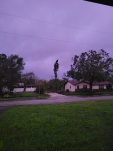 View from Graphic Designer Amanda's House around 7 PM 9/28 during Hurricane Ian